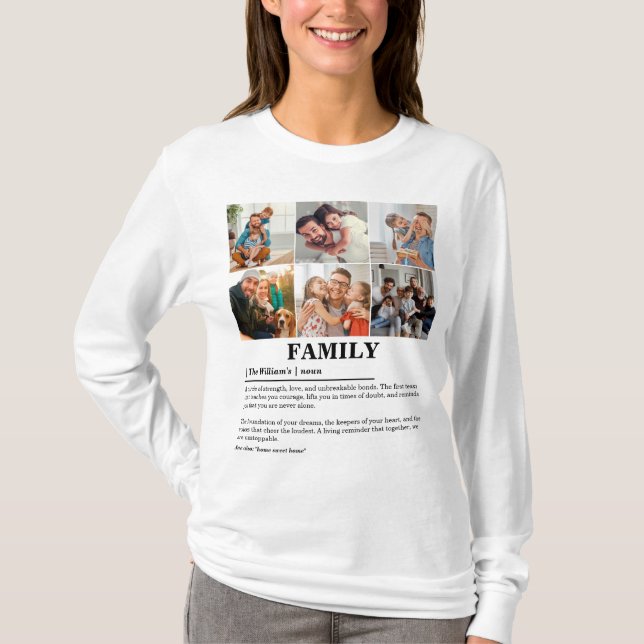 Personalisierte 6-Fotocollage-Produktfamilie Defin T-Shirt (Vorderseite)