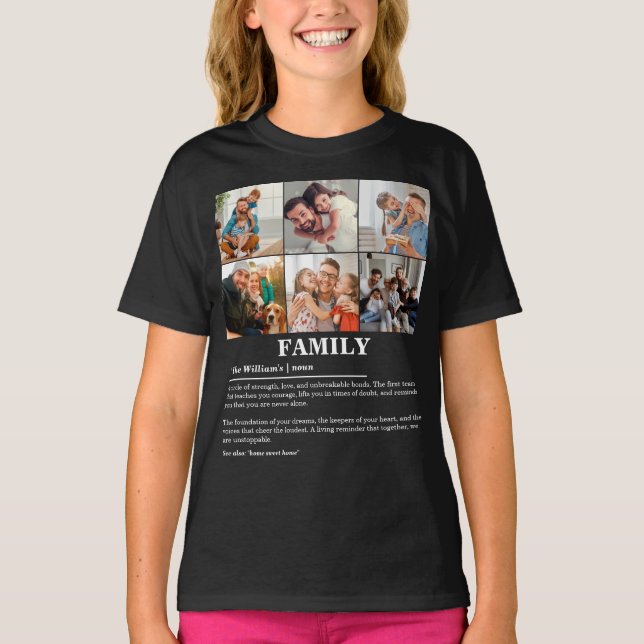 Personalisierte 6-Fotocollage-Produktfamilie Defin T-Shirt (Vorderseite)