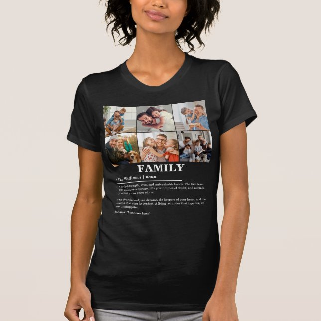 Personalisierte 6-Fotocollage-Produktfamilie Defin T-Shirt (Vorderseite)