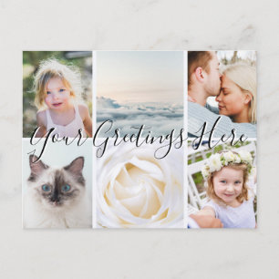 Personalisierte 6 Fotos Universelle Grußpostkarte Postkarte