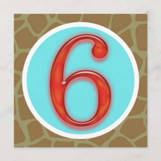 Personalisierte 6. Geburtstags-Einladung Einladung