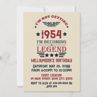 Personalisierte 70 Vintage Geburtstagsparty Einladung