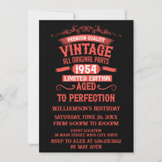 Personalisierte 70 Vintage Geburtstagsparty Einladung