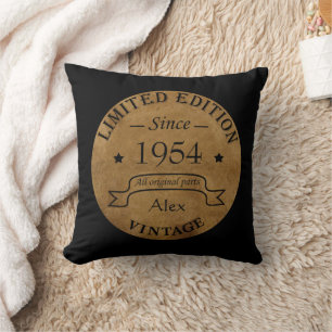 Personalisierte 70 Vintage Geburtstagsparty Kissen