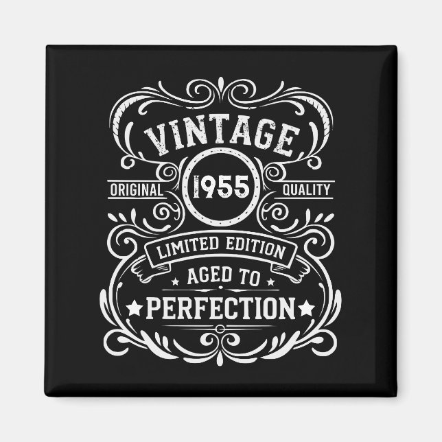 Personalisierte 70 Vintage Geburtstagsparty Magnet (Vorne)