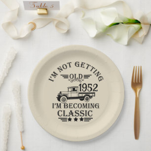 Personalisierte 70 Vintage Geburtstagsparty Pappteller