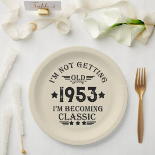 Personalisierte 70 Vintage Geburtstagsparty Pappteller
