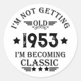 Personalisierte 70 Vintage Geburtstagsparty Runder Aufkleber