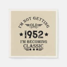 Personalisierte 70 Vintage Geburtstagsparty Serviette