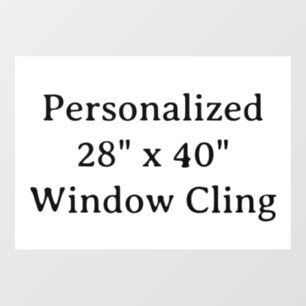 Personalisierte 71 x 102 cm Fensterfolie Fensteraufkleber