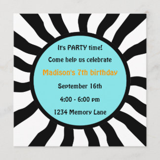 Personalisierte 7. Geburtstagsparty Einladung