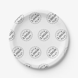 Personalisierte 7" Rundpapierplatte mit Logo-Pater Pappteller