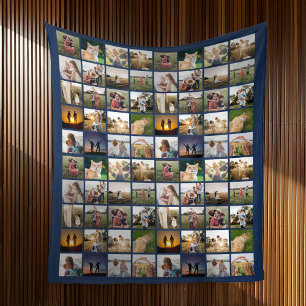 Personalisierte 80-FotoCollage Fleecedecke