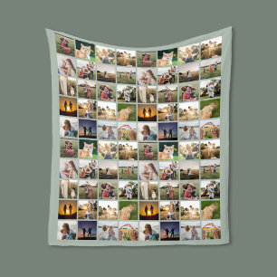 Personalisierte 80-FotoCollage Fleecedecke