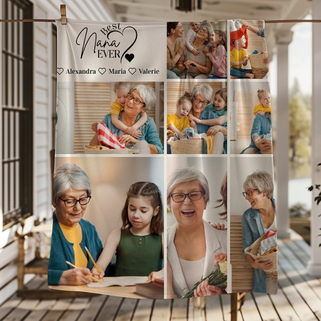 Personalisierte 8-Foto-Beste-Oma-aller-Zeiten-Mini Fleecedecke (Von Creator hochgeladen)