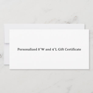 Personalisierte 8″W und 4″L-Geschenkkarte Karte