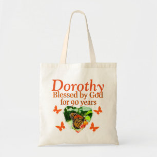 PERSONALISIERTE 90. GEBURTSTAG-SCHALTFLY-TOTE-BAG TRAGETASCHE