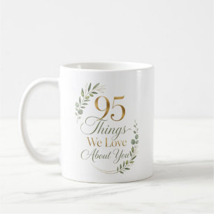 Personalisierte 95 Dinge, die wir an dir lieben Kaffeetasse