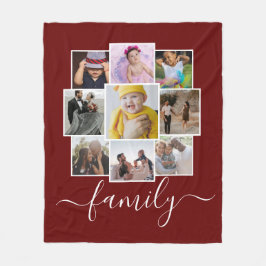 Personalisierte 9 Foto- und Textsammlung Fleecedecke