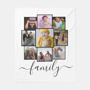 Personalisierte 9 Foto- und Textsammlung Fleecedecke