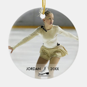 Personalisierte Abbildung Skaten Skater Name Weihn Keramik Ornament