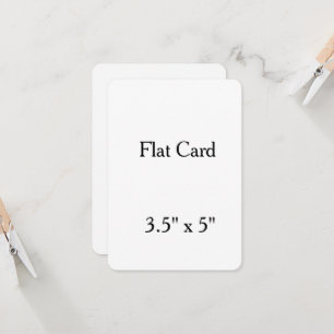 personalisierte abgerundete Flat Card 8,9 cm x 12,