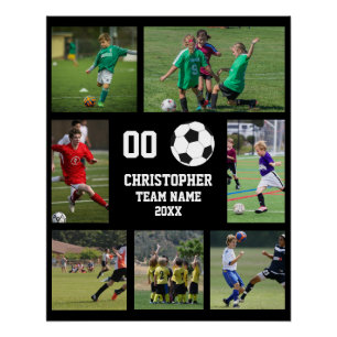 Personalisierte Abiturienten-Fußball-Foto-Collage Poster