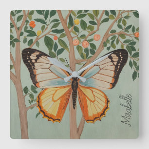 Personalisierte Abriebfestigkeit Quadratische Wanduhr