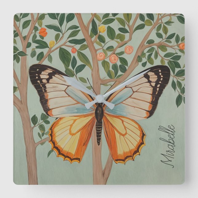 Personalisierte Abriebfestigkeit Quadratische Wanduhr (Vorderseite)