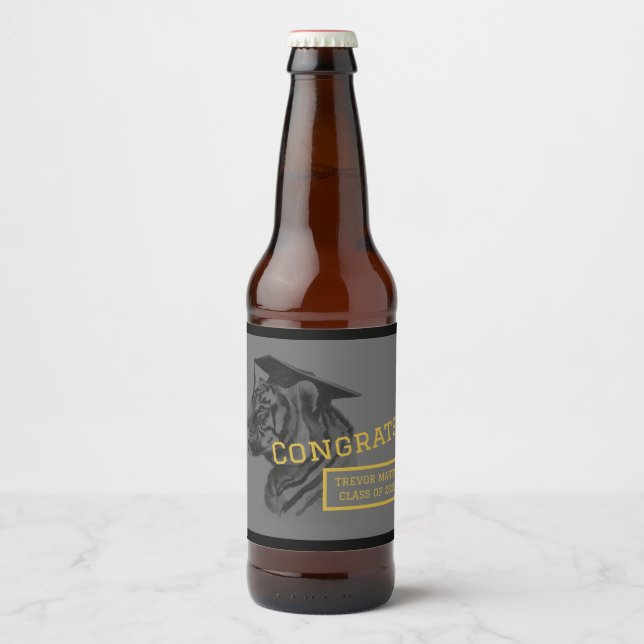 Personalisierte Abschluss Flaschenetiketten Bierflaschenetikett (Vorderseite)