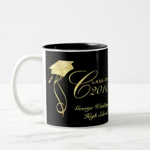 Personalisierte Abschluss-Foto-Tassen Zweifarbige Tasse