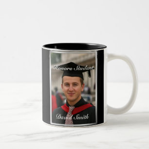 Personalisierte Abschluss-Foto-Tassen Zweifarbige Tasse