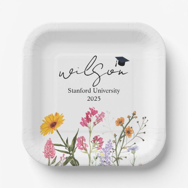 Personalisierte Abschluss Geschenke für sie, Girls Pappteller (Vorderseite)