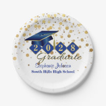 Personalisierte Abschlussfeier Blau & Gold 20XX