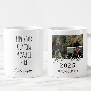 Personalisierte Abschlussfeier mit 3 Fotos Kaffeetasse