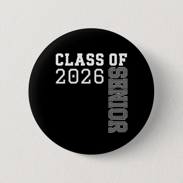 Personalisierte Abschlussklasse 2026 Senior Button (Vorderseite)