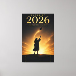 Personalisierte Abschlussleinwand Namensgeschenk Leinwanddruck