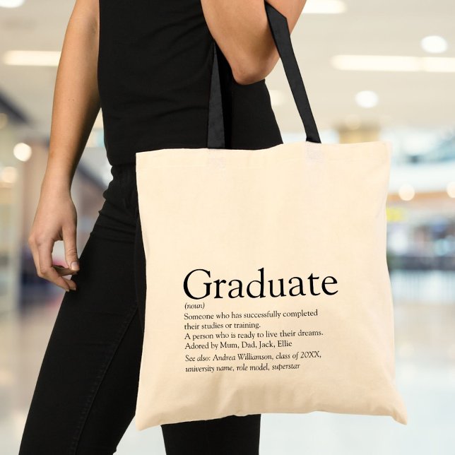 Personalisierte Absolventendefinition modern Tragetasche (Personalized Graduate Definition Modern Tote Bag)