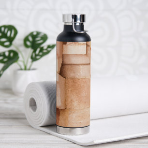 Personalisierte Abstrakte Brauntöne Wasserflasche Trinkflasche