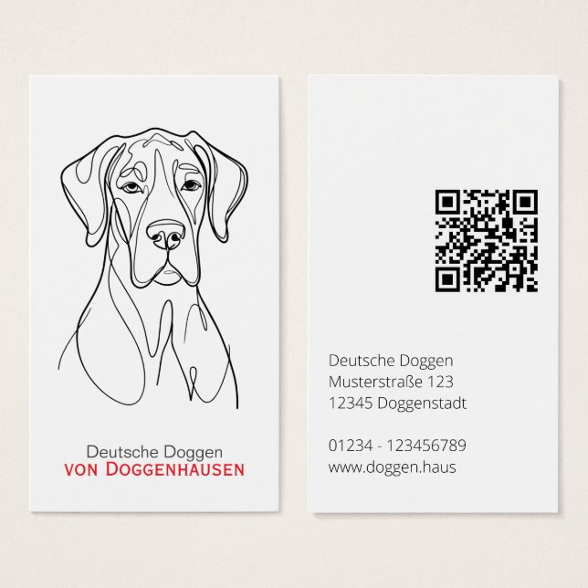 Personalisierte abstrakte Dogge (Vorne & Hinten)