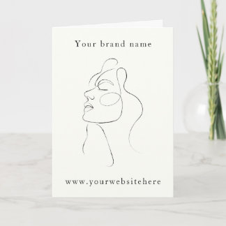 Personalisierte abstrakte Mädchen-Gesichts-Schmuck Karte