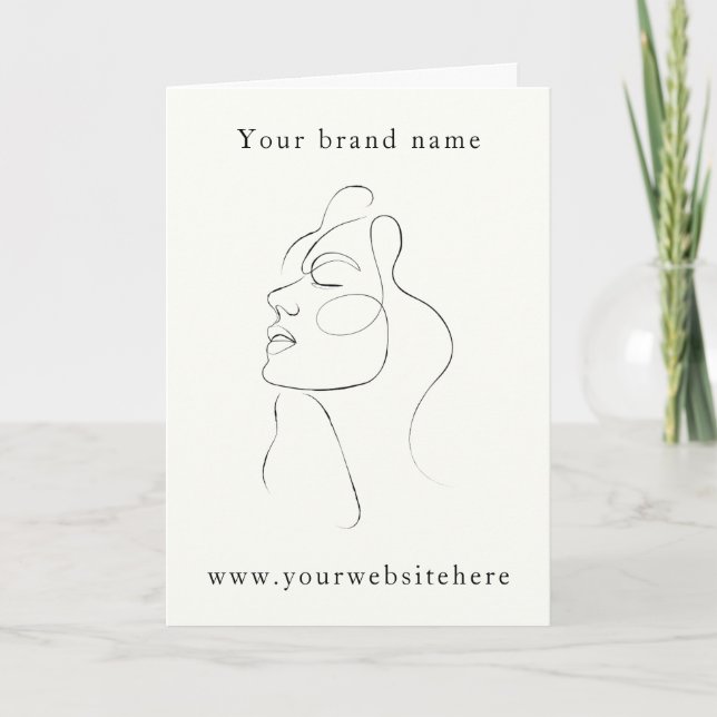 Personalisierte abstrakte Mädchen-Gesichts-Schmuck Karte (Vorderseite)