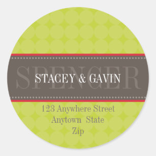 PERSONALISIERTE ADDRESS ETIKETTIEREN: dekorativeba Runder Aufkleber