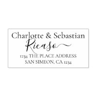Personalisierte Adresse: Eleganter Scroll Text