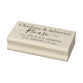 Personalisierte Adresse: Eleganter Scroll Text Gummistempel