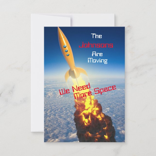 Personalisierte Adressenänderung und lustige Beweg Ankündigung (Vorderseite)