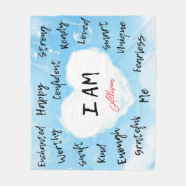 Personalisierte Affirmations Blanket Fleecedecke