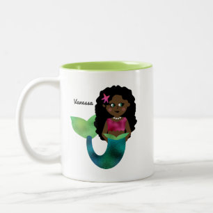 Personalisierte afrikanische amerikanische zweifarbige tasse