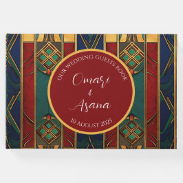 Personalisierte afrikanische Hochzeitsgäste buchen Gästebuch