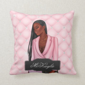 Personalisierte afroamerikanische CEO Boss Woman T Kissen